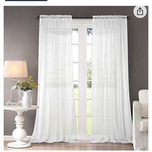 White sheer curtains